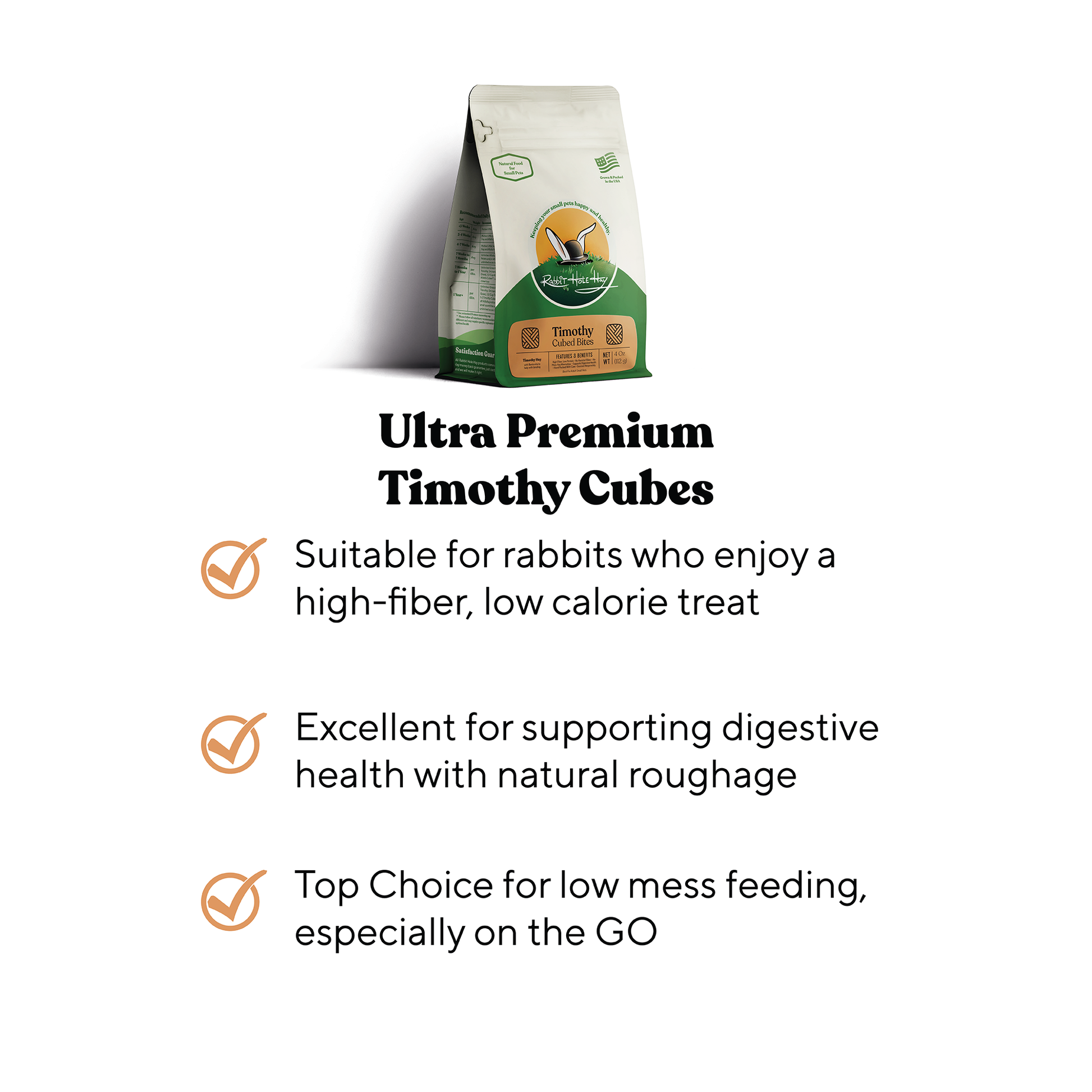 All Natural Timothy Hay Cubes - Benefits