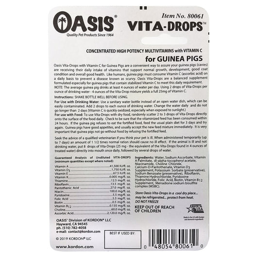 VitaDrops High Potential Daily Multivitamin for Guinea Pigs