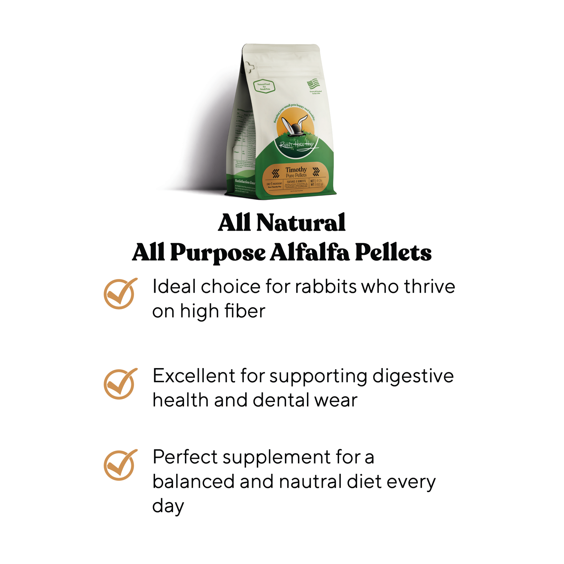 All Natural Pure Timothy Pellets - Benefits