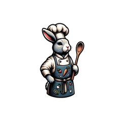 Cooking Lover's Rabbit Sticker