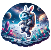 Cottontail in the Cosmos Sticker