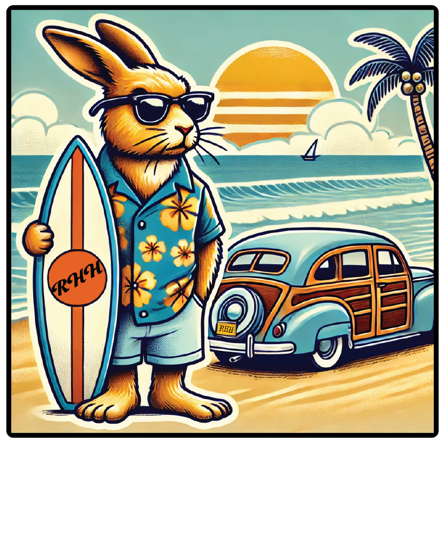 Surfside Bunny Sticker