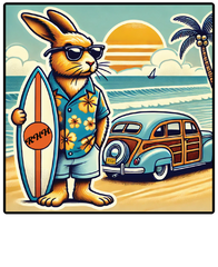 Surfside Bunny Sticker