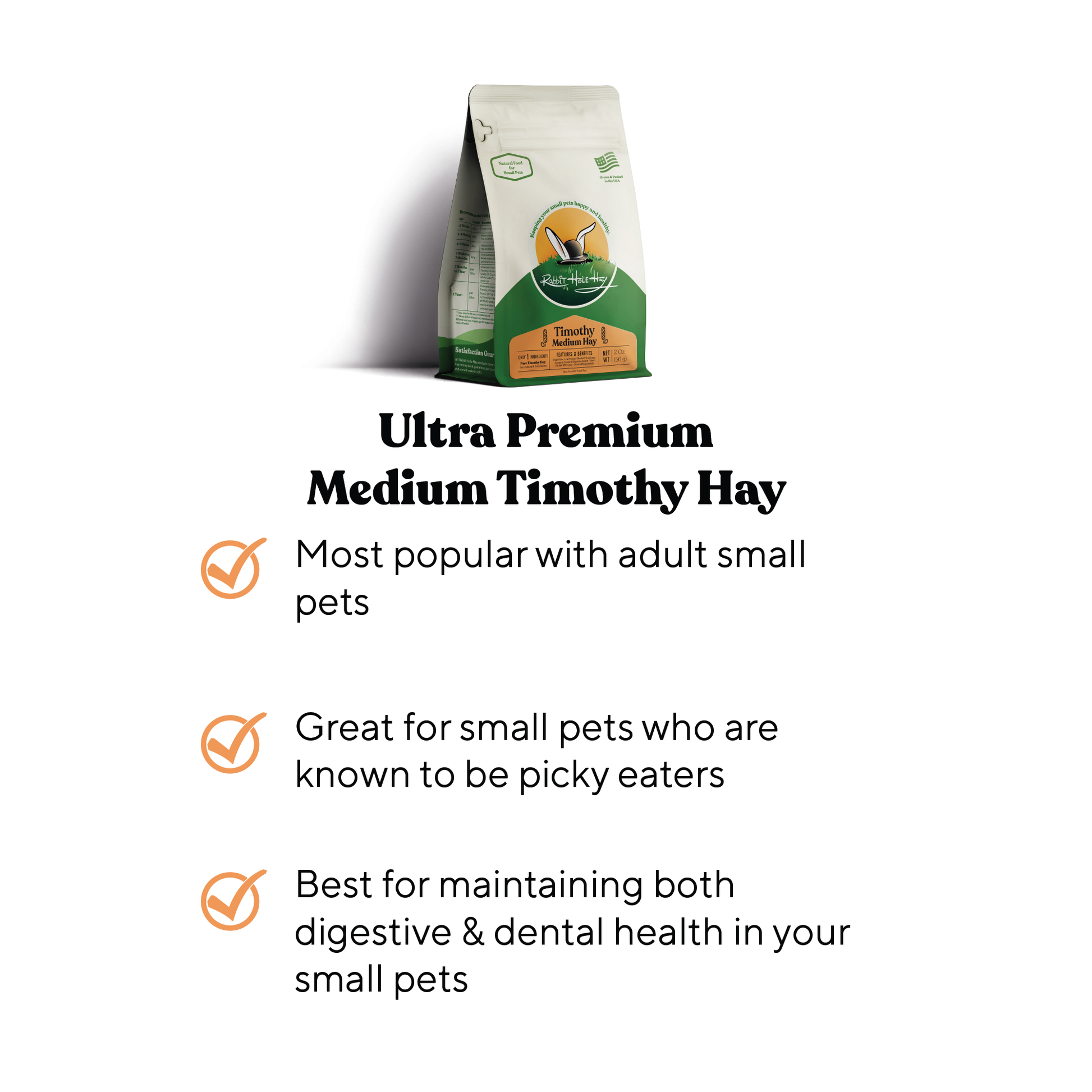 Ultra Premium Medium Timothy Hay - Benefits